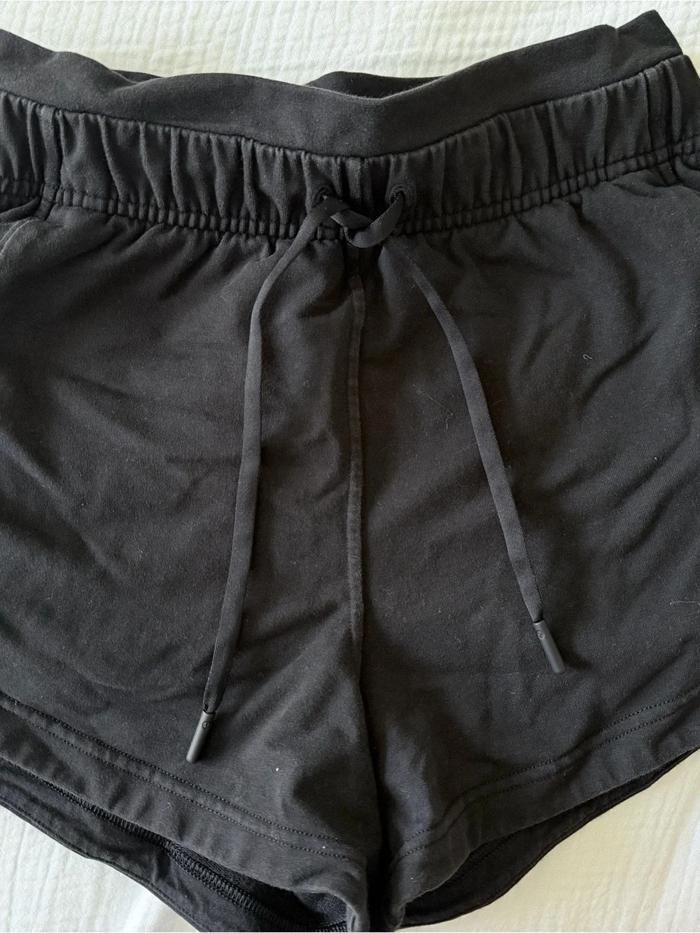 lululemon athletica Black Athletic Lounge Shorts with Drawstring